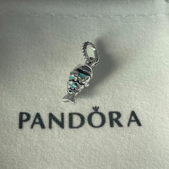 Pandora Blue Scaled Fish Dangle Charm